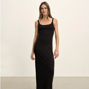 Buck Mason Surplus Rib Scoop Neck Tank Dress Black Size M